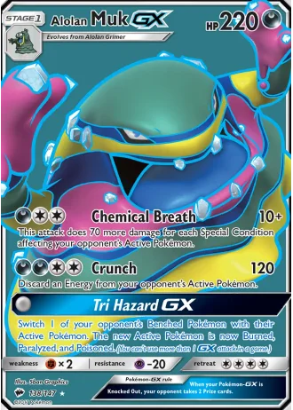 Alolan Muk GX #138 — Burning Shadows