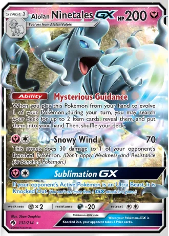 Alolan Ninetales GX #132/214 — Lost Thunder