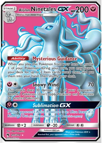 Alolan Ninetales GX #205 — Lost Thunder