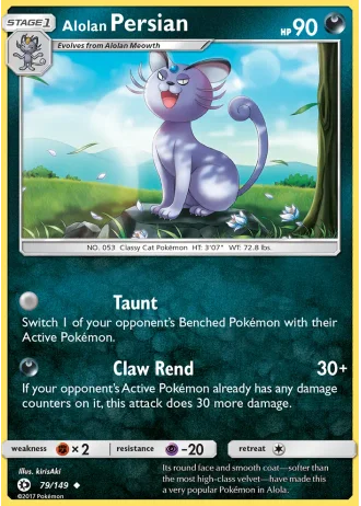 Alolan Persian #79 — Sun & Moon