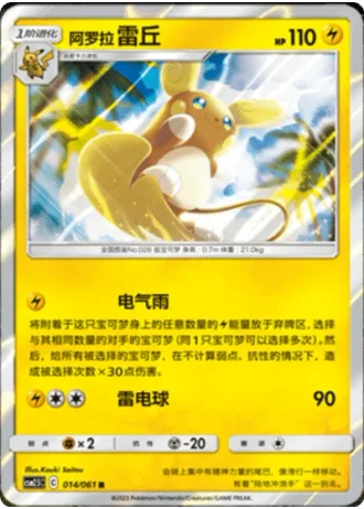 Alolan Raichu #14/61 — Striking Competition (Sub-set)