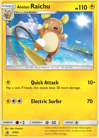 Alolan Raichu SM65 — Sun & Moon Promos