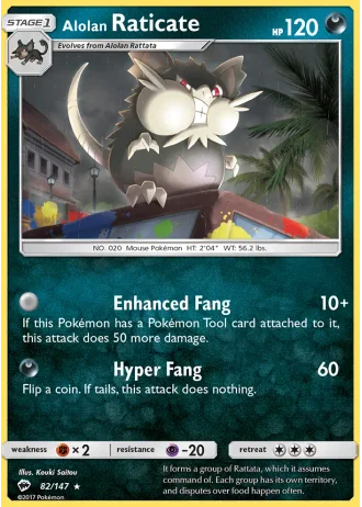 Alolan Raticate #82 — Burning Shadows