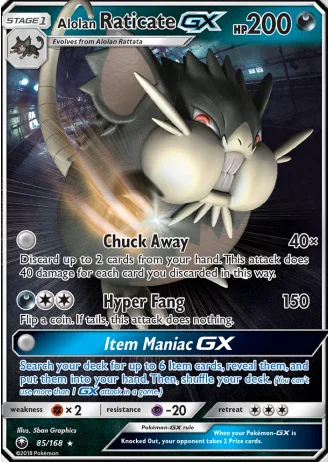 Alolan Raticate GX #85/168 — Celestial Storm