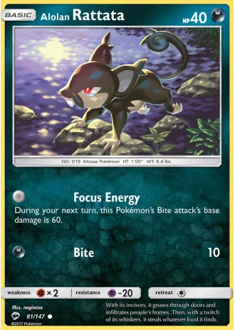 Alolan Rattata #81 — Burning Shadows