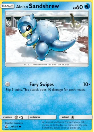 Alolan Sandshrew #28/156 — Ultra Prism
