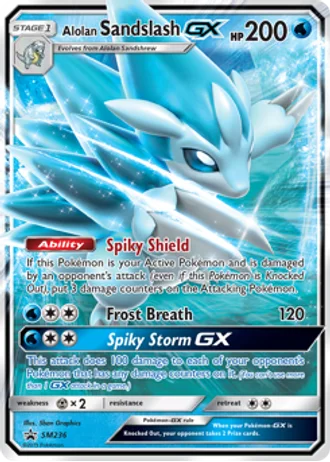 Alolan Sandslash GX SM236 — Sun & Moon Promos