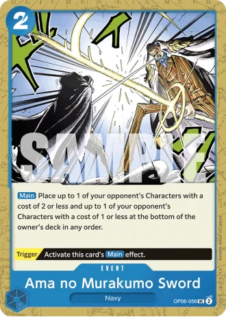 Ama no Murakumo Sword (OP06-056) (Reprint) — One Piece The Best (PRB01)