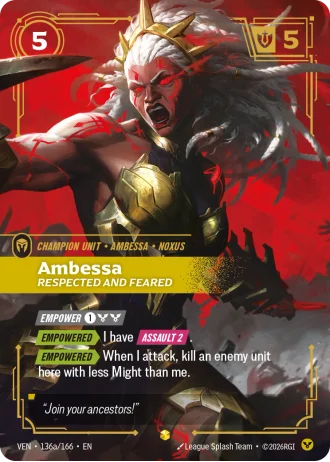 Ambessa, Respected and Feared #136a/166 — Vendetta