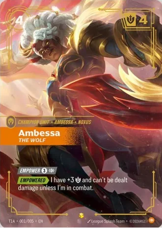 Ambessa, The Wolf (T1 Worlds Champion Player Bundle) T1A 001/005 — T1 2025 Worlds Champion