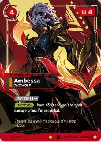Ambessa, The Wolf (T1 Worlds Champion Signature Edition Bundle) T1S 001/005 — T1 2025 Worlds Champion