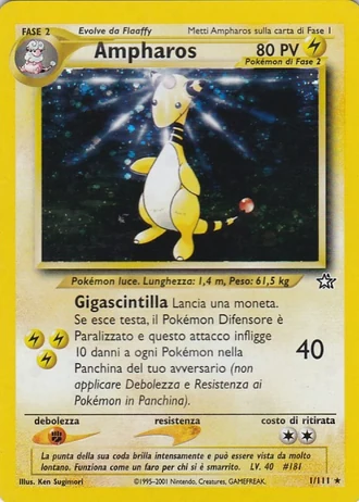 Ampharos (1ª Edizione) #1/111 — Neo Genesis (1ª Edizione)