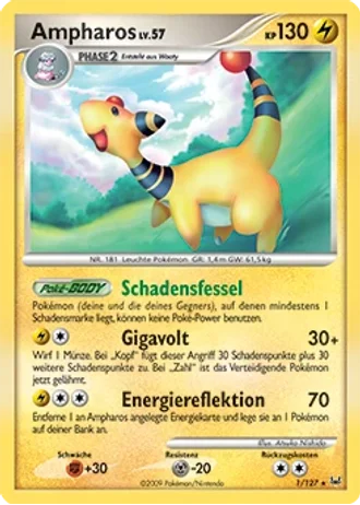 Ampharos #1/127 — Platin