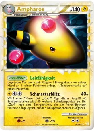Ampharos #105 — HeartGold SoulSilver