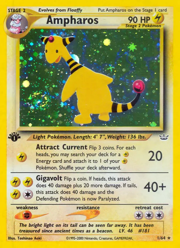 Ampharos (1st Edition) #1 — Neo Revelation (1st Edition)