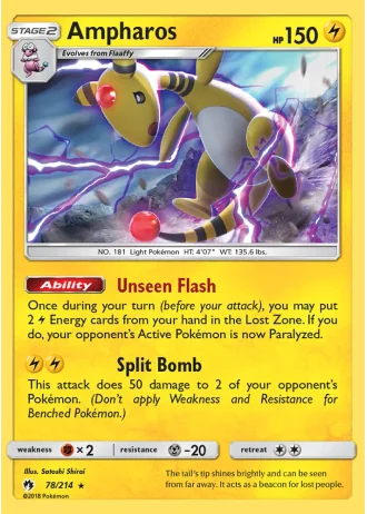 Ampharos #78/214 — Lost Thunder