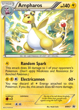Ampharos BW67 — Black & White Promos