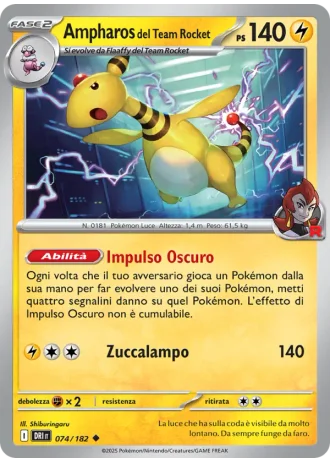 Ampharos del Team Rocket #074 — Rivali Predestinati