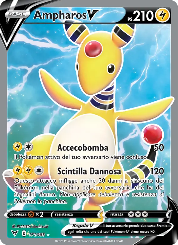 Ampharos V #171 — Voltaggio Sfolgorante