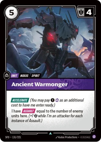 Ancient Warmonger #131/221 — Spiritforged