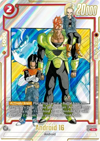 Android 16 (Alternative Art) SB01-002 — Manga Booster 01 (SB01)