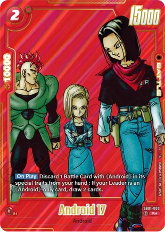 Android 17 (Alternative Art) SB01-003 — Manga Booster 01 (SB01)