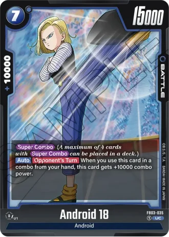 Android 18  FB03-035 — Raging Roar (FB03)