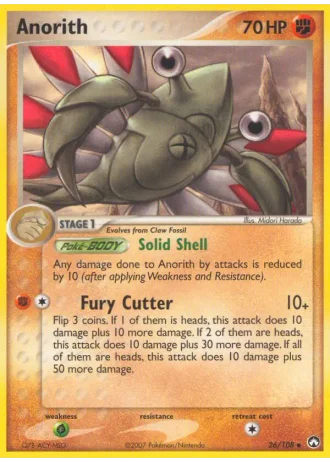 Anorith #26/108 — EX Power Keepers