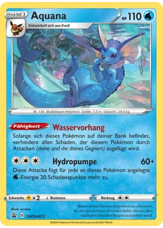 Aquana SWSH072 — Schwert & Schild Promos