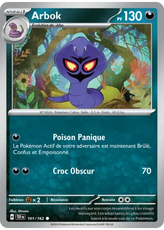 Arbok #101/162 — Forces Temporelles