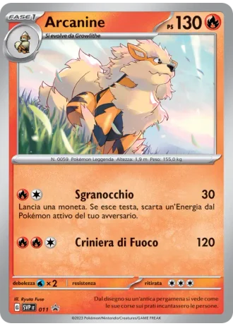 Arcanine #011 — Scarlatto e Violetto Promos