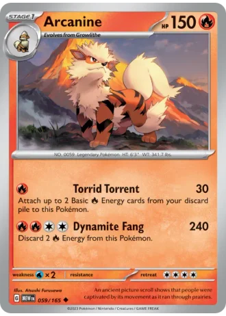 Arcanine #059/165 — 151