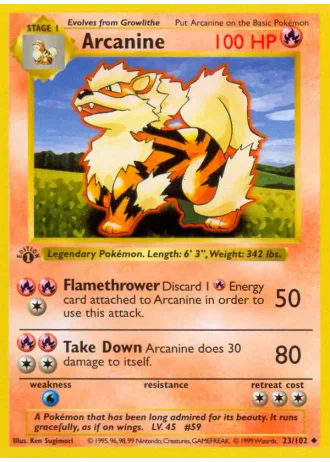 Arcanine #23/102 — Base Set