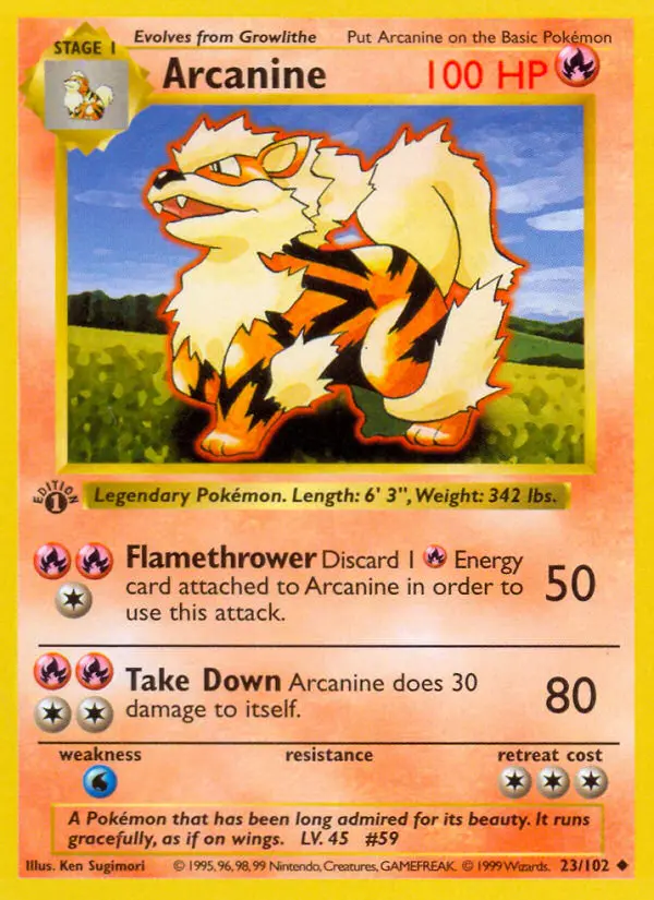 Arcanine #23 — Set Base