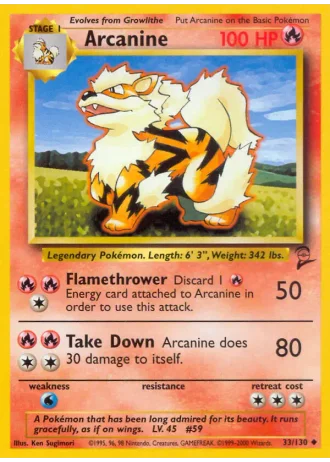 Arcanine #33/130 — Base Set 2