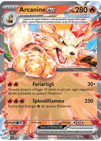 Arcanine ex #032 — Scarlatto e Violetto