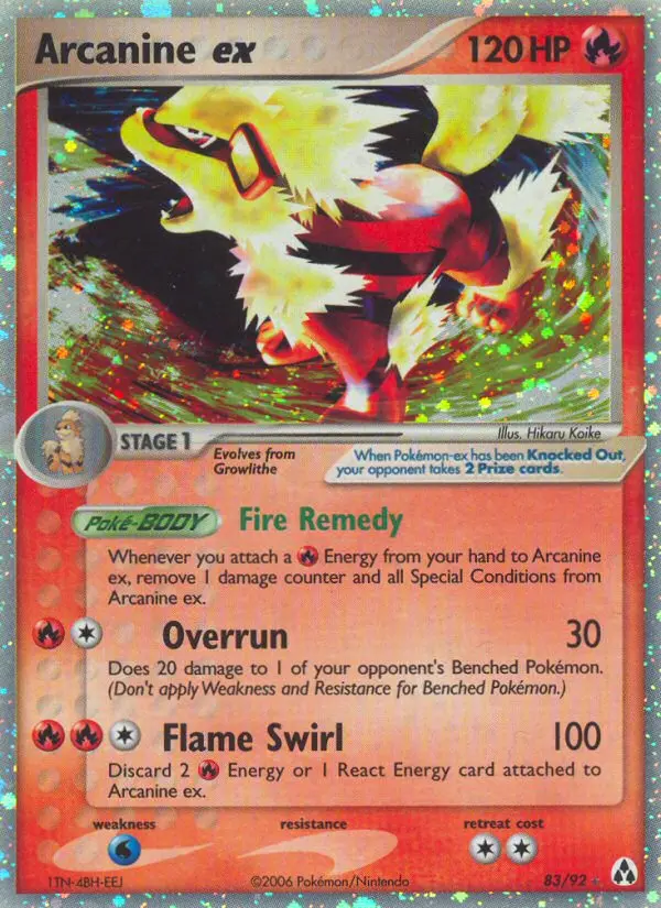 Arcanine ex #83 — EX La Leggenda di Mew