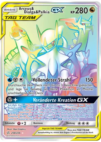 Arceus & Dialga & Palkia GX #258 — Welten im Wandel