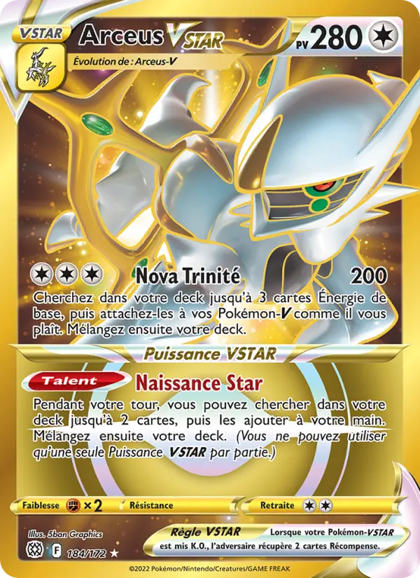 Arceus VSTAR #184 — Stars Étincelantes