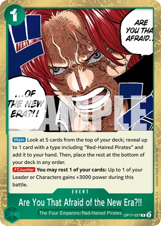 Are You That Afraid of the New Era?!! (OP17-037) — The World's Strongest Warriors (OP17)