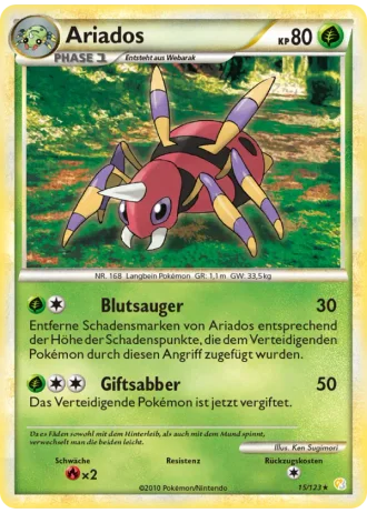 Ariados #15/123 — HeartGold SoulSilver