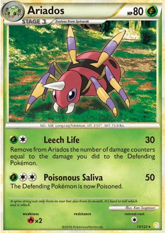Ariados #15/123 — HeartGold SoulSilver