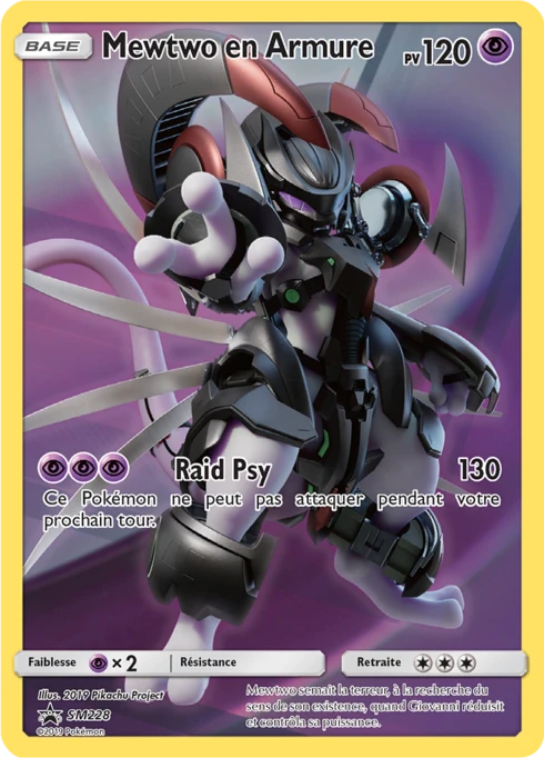 Armored Mewtwo SM228 — Soleil & Lune Promos