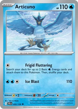 Articuno #032/159 — Holiday Calendar 2025