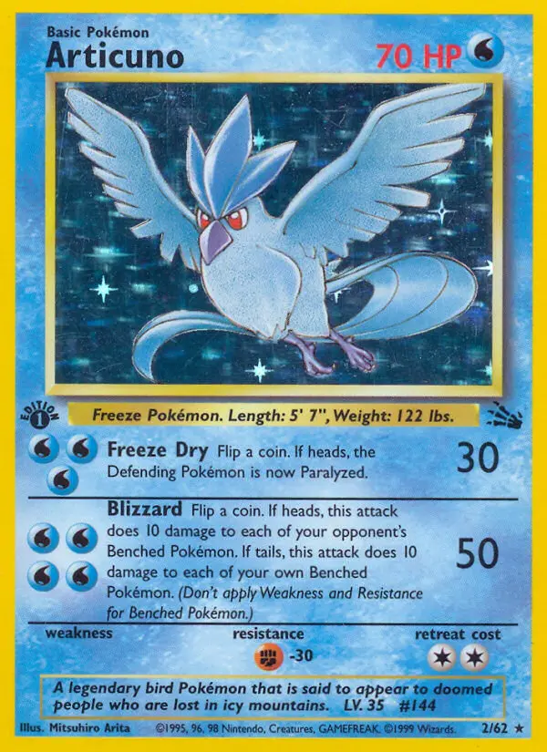 Articuno (1st Edition) #2 — Fossil (1st Edition)