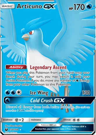 Articuno GX #154 — Celestial Storm