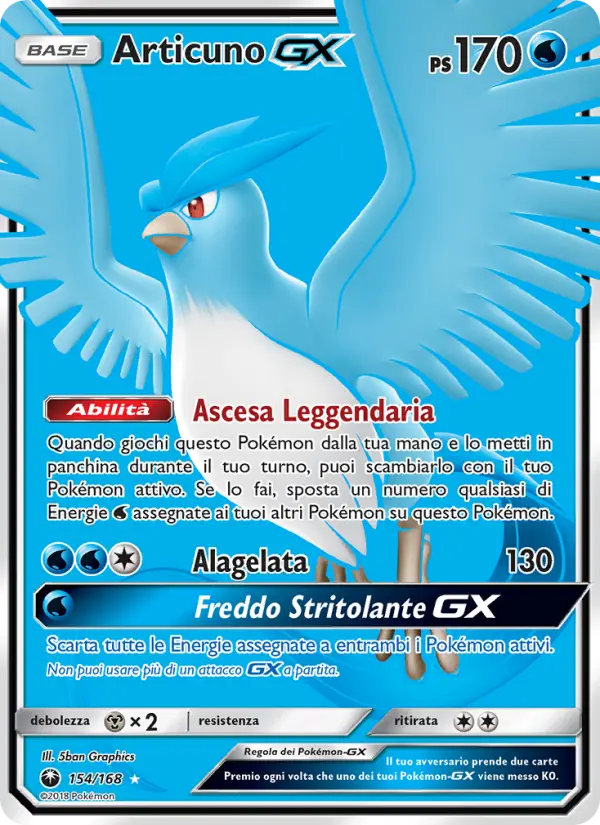 Articuno GX #154 — Tempesta Astrale