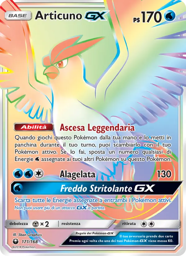 Articuno GX #171 — Tempesta Astrale
