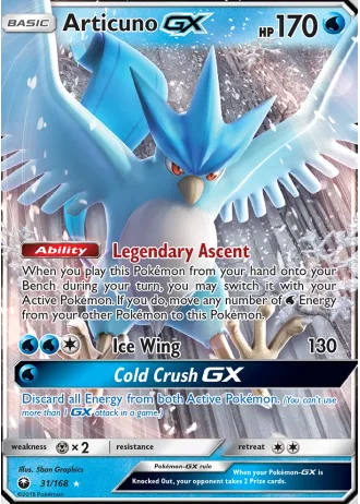 Articuno GX #31 — Celestial Storm