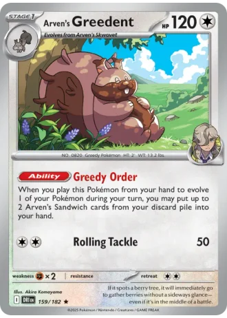 Arven's Greedent #159 — Destined Rivals